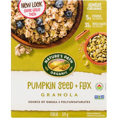 Nature's Path Granola Lin Plus Graine Citrouille Bio 325g Nature's Path Granola Lin Plus Graine Citrouille Bio 325g