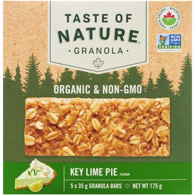 Taste of Nature Granola Saveur de Tarte à la Lime 5 Barres Granola x 35 g (175 g) Taste of Nature Granola Saveur de Tarte à la Lime 5 Barres Granola x 35 g (175 g)