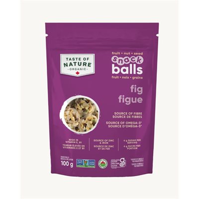 TASTE OF NATURE BOUCHÉES DE NOIX ET GRAINES FIGUE BIO 100g TASTE OF NATURE BOUCHÉES DE NOIX ET GRAINES FIGUE BIO 100g