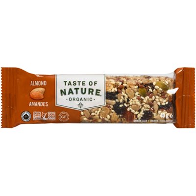 Taste of Nature Organic Barre-Collation Amandes 40 g Taste of Nature Organic Barre-Collation Amandes 40 g