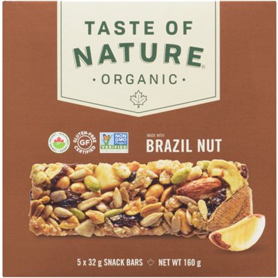 Taste of Nature Organic 5 Barres-Collation x 32 g (160 g) Taste of Nature Organic 5 Barres-Collation x 32 g (160 g)
