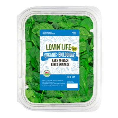 Lovin Life bébés épinards biologique 5 oz Lovin Life bébés épinards biologique 5 oz