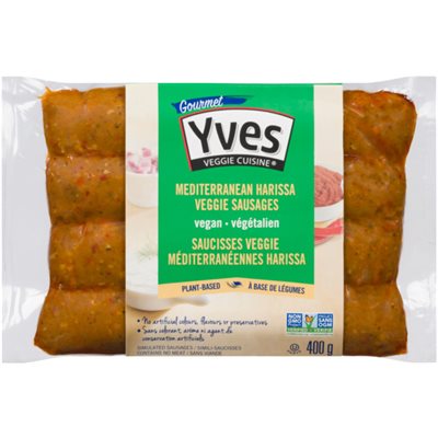 Yves Veggie Cuisine Simulated Sausages Mediterranean Harissa Veggie Sausages 400 g