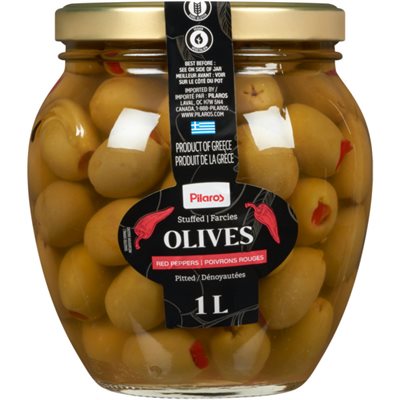 Pilaros Pitted Olives Stuffed Red Peppers 1 L 