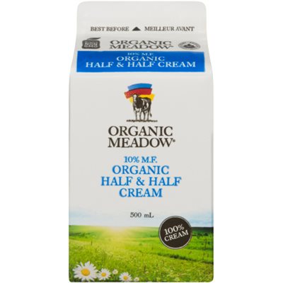Organic Meadow Créme Moitié-Moitié Biologique 10 % M.G. 500 ml Organic Meadow Créme Moitié-Moitié Biologique 10 % M.G. 500 ml