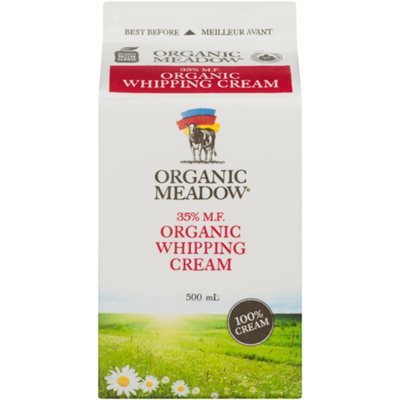 Organic Meadow Créme à Fouetter Biologique 35 % M.G. 500 ml Organic Meadow Créme à Fouetter Biologique 35 % M.G. 500 ml