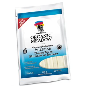 Organic Meadow Organic Medium Cheddar Cheese Sticks 168G