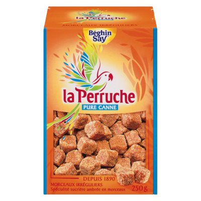 Beghin Say La Perruche Sucre de canne ambré en morceaux Beghin Say La Perruche Sucre de canne ambré en morceaux