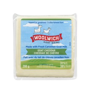Woolwich Goat Dairy Fromage Cheddar de Chévre 31 % M.G. 200 g