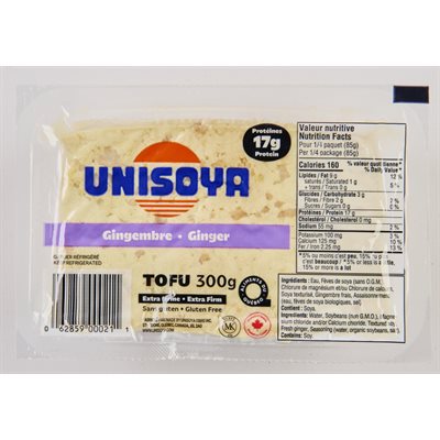Unisoya Tofu extra ferme au gingembre 300 g