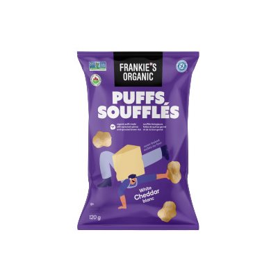 Frankie's Nuages Biologiques Grignotines Cheddar Blanc 120g Frankie's Nuages Biologiques Grignotines Cheddar Blanc 120g