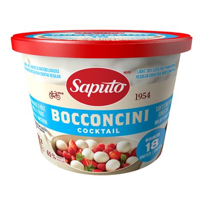 Saputo Lite Fromage Bocconcini 14% Mg Léger 6 X 200 G Cocktail