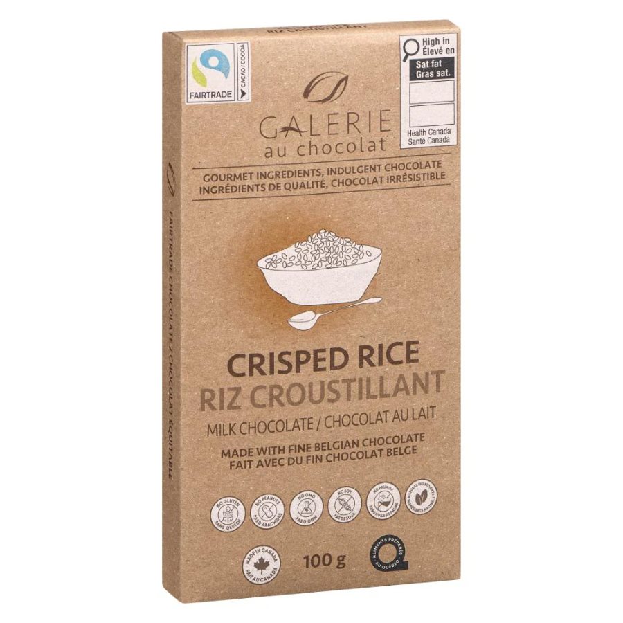 Galerie Au Chocolat Tablette De Chocolat Au Lait Riz Croustillant ...