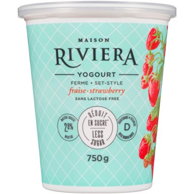 Maison Riviera Yogourt Ferme Fraise 750g Maison Riviera Yogourt Ferme Fraise 750g