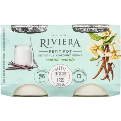 Maison Riviera Yogourt Ferme Vanille 4x120g Maison Riviera Yogourt Ferme Vanille 4x120g
