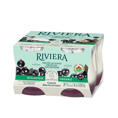 Maison Riviera Organic Yogurt Blackcurrant 4X120g