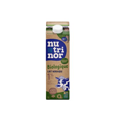 Nutrinor Biologique Lait Nordique Lait Partiellement écrémé 1% M.G. 1 L Nutrinor Biologique Lait Nordique Lait Partiellement écrémé 1% M.G. 1 L