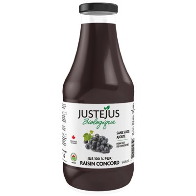 Just Juice jus Raisins Concord Bio 946ml Just Juice jus Raisins Concord Bio 946ml