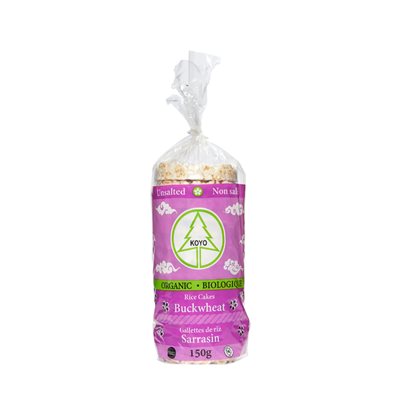 KOYO Galettes de Riz Biologiques Sarrasin Non Salé 150 g KOYO Galettes de Riz Biologiques Sarrasin Non Salé 150 g