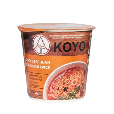 KOYO Soupe ramen a széchuan épicé ~ biologique biologique - sans Gluten 58g KOYO Soupe ramen a széchuan épicé ~ biologique biologique - sans Gluten 58g