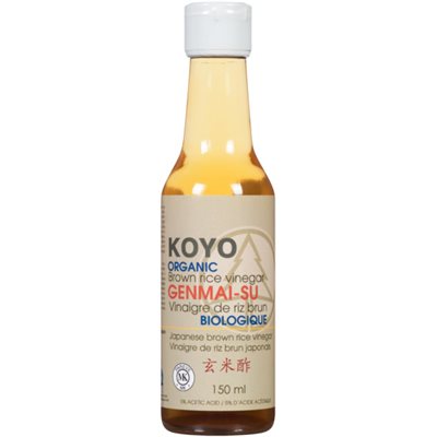 KOYO Vinaigre de Riz Brun Japonais Genmai Su Biologique 150 ml KOYO Vinaigre de Riz Brun Japonais Genmai Su Biologique 150 ml