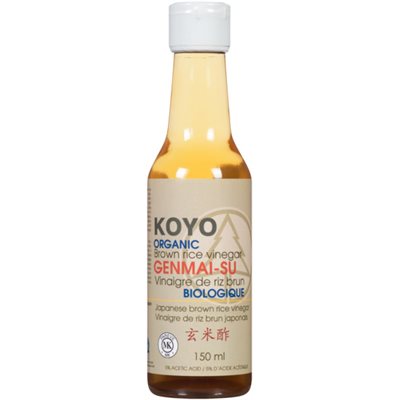 KOYO Vinaigre de Riz Brun Japonais Genmai Su Biologique 150 ml