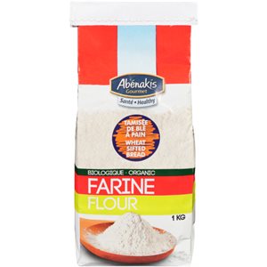 Abenakis Farine à pain tamisée au blé biologique