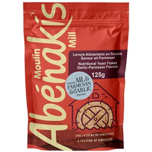 Abenakis Nutritional Yeast Flakes Garlic Parmesan Flavour 125G