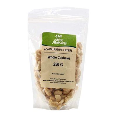 Abenakis Whole Cashews 250g