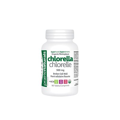 Prairie Naturals Chlorelle biologique à paroi cellulaire fissurée - comprimés Prairie Naturals Chlorelle biologique à paroi cellulaire fissurée - comprimés