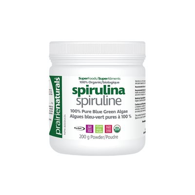 Prairie Naturals Spiruline biologique aux algues bleu-vert - poudre Prairie Naturals Spiruline biologique aux algues bleu-vert - poudre