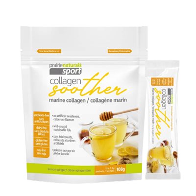 Prairie Naturals Sport Collagen Soother Citron Gingembre-Sac Prairie Naturals Sport Collagen Soother Citron Gingembre-Sac