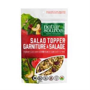 NATURSOURCE GARNITURE À SALADE MÉLANGE DE CAJOUS GLACÉS À LA FRAISE BIOLOGIQUE 500g