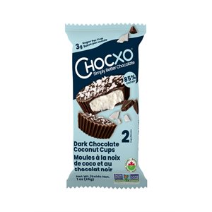 Chocxo Organic Dark Chocolate Coconut Cups 28g