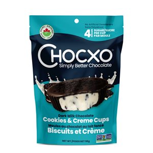 CHOCXO Moules biscuits et crème chocolat au lait foncé bio 98g