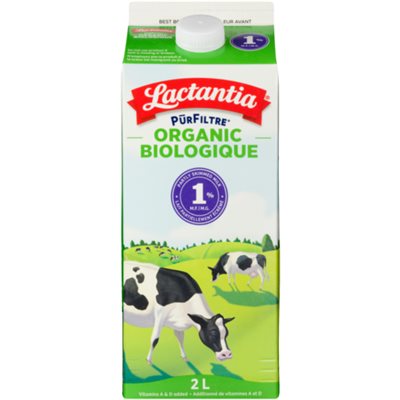 Lactantia PurFiltre Partly Skimmed Milk Organic 1% M.F. 2 L 