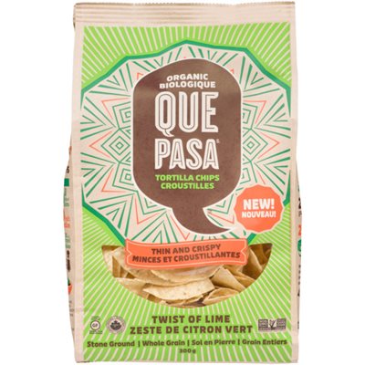 Que Pasa Croustilles Minces Zeste De Lime Bio 300g Que Pasa Croustilles Minces Zeste De Lime Bio 300g