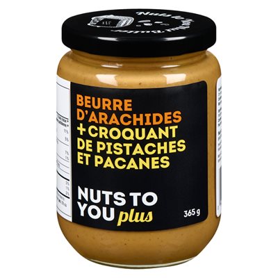 Nuts to You Beurre d'arachides + croquant de pistaches et pacanes 365g