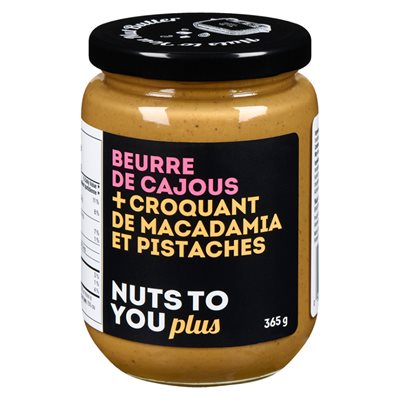 Nuts to You Cashew Butter + Macadamia & Pistachio Crunch 365g