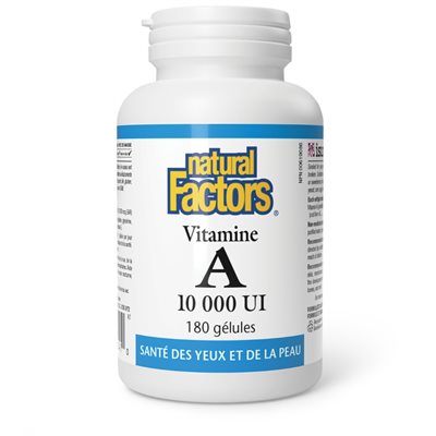 Natural Factors Vitamine A 10 000 UI 180 gélules Natural Factors Vitamine A 10 000 UI 180 gélules