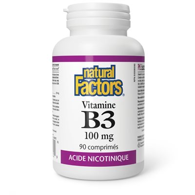 Natural Factors Vitamine B3 100 mg 90 comprimés Natural Factors Vitamine B3 100 mg 90 comprimés