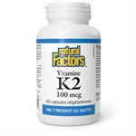 Natural Factors Vitamine K2  100 mcg  60 capsules végétariennes