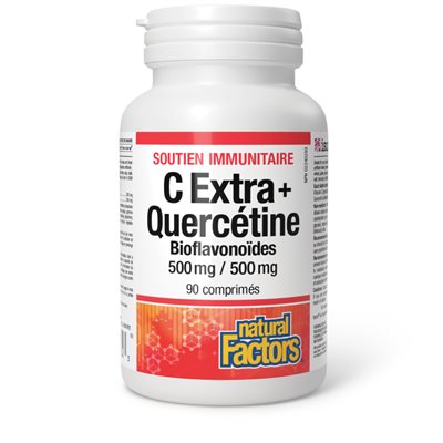 Natural Factors C Extra + Quercetin Bioflavonoids 500 mg / 500 mg 90 Tablets Natural Factors C Extra + Quercetin Bioflavonoids 500 mg / 500 mg 90 Tablets