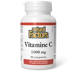 Natural Factors Vitamine C  avec bioflavonoïdes et baies d’églantier   1 000 mg  90 comprimés