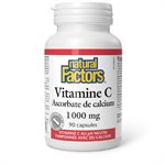 Natural Factors Vitamine C Ascorbate de calcium  1 000 mg  90 capsules