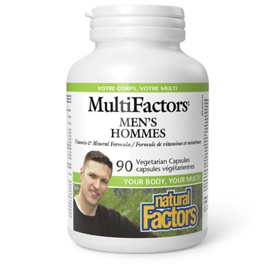Natural Factors Hommes MultiFactors 90 capsules végétariennes Natural Factors Hommes MultiFactors 90 capsules végétariennes