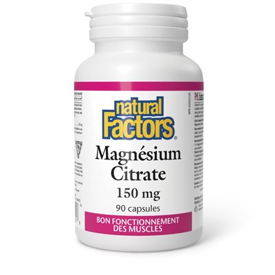 Natural Factors Magnésium Citrate 150 mg 90 capsules Natural Factors Magnésium Citrate 150 mg 90 capsules