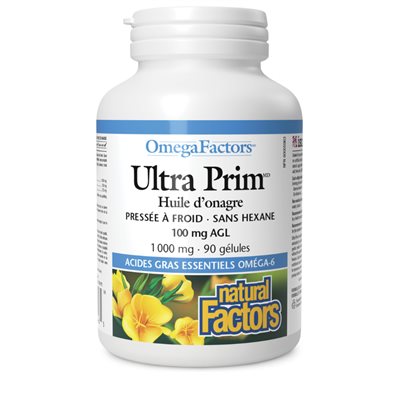 Natural Factors Ultra Prim Huile d'onagre 1 000 mg 90 gélules Natural Factors Ultra Prim Huile d'onagre 1 000 mg 90 gélules