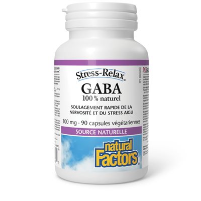 Natural Factors GABA 100 % naturel 100 mg 90 capsules végétariennes Natural Factors GABA 100 % naturel 100 mg 90 capsules végétariennes