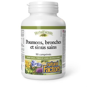 Natural Factors Poumons, bronches et sinus sains 90 comprimés